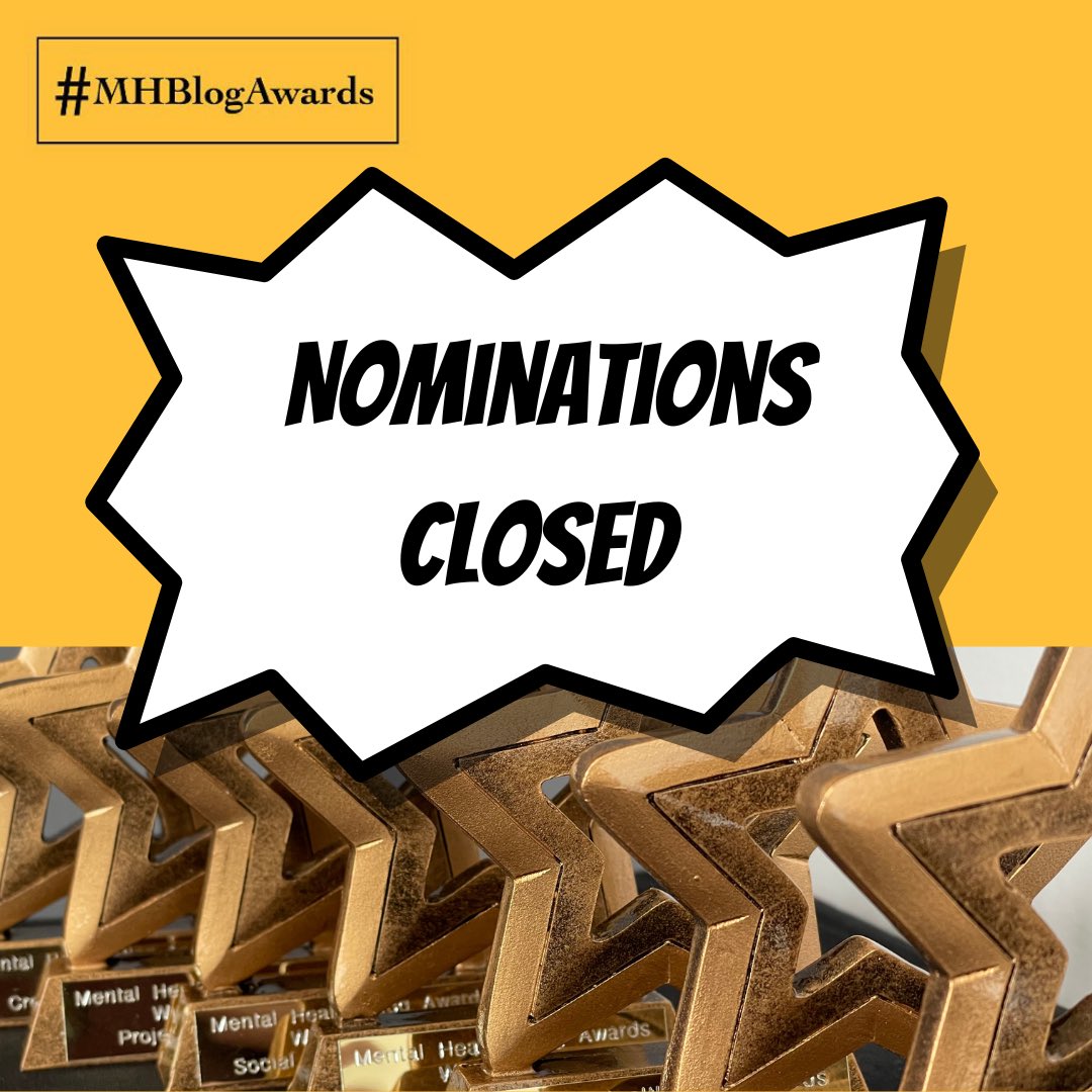 MHBlogAwards's tweet photo. 🏆 Nominations for the Mental Health Blog Awards 2023 are now closed 🏆
Online voting will open 1st August and run until 8th September.
Find out about nominations, voting and awards categories at https://t.co/dsO5qAZaIH
#MHBA23 #Blogger #Blog #MHBlog https://t.co/gHR0akPkA2