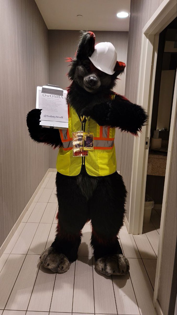 safetywuff's tweet photo. It's safety time @anthrocon https://t.co/lNy2GgZUVE