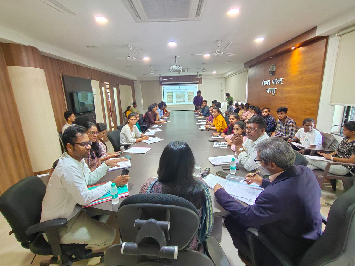 pskadu's tweet photo. Meeting with the CEO of ZP, #Nagpur Mrs. Saumya Sharma regarding Innovative Jal Jeevan Mission Internship Program. Dr Prashant  Kadu sir and Er. Umal Chandekar (Executive Engineer, Water Supply Division, ZP) provided guidance to the interns.
@saumya__ias
#zilhaparishadinternship https://t.co/DzRDHmcFM2