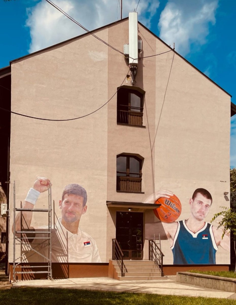 Djoković x Jokić mural in Belgrade

📷 IG: (@kolosovmuralstudio)