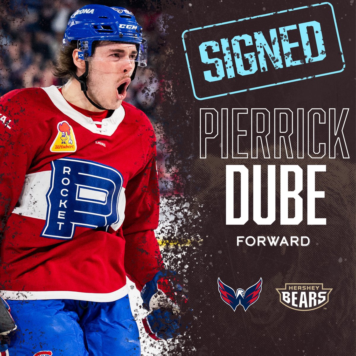 TheHersheyBears's tweet photo. ON THE DOTTED LINE. 🖊️

Additionally, the Capitals have announced the signings of forward Pierrick Dubé to a two-year ELC, and forward Matthew Phillips to a one-year, one-way contract. Welcome to the organization! https://t.co/S6vQ6rcxfl
