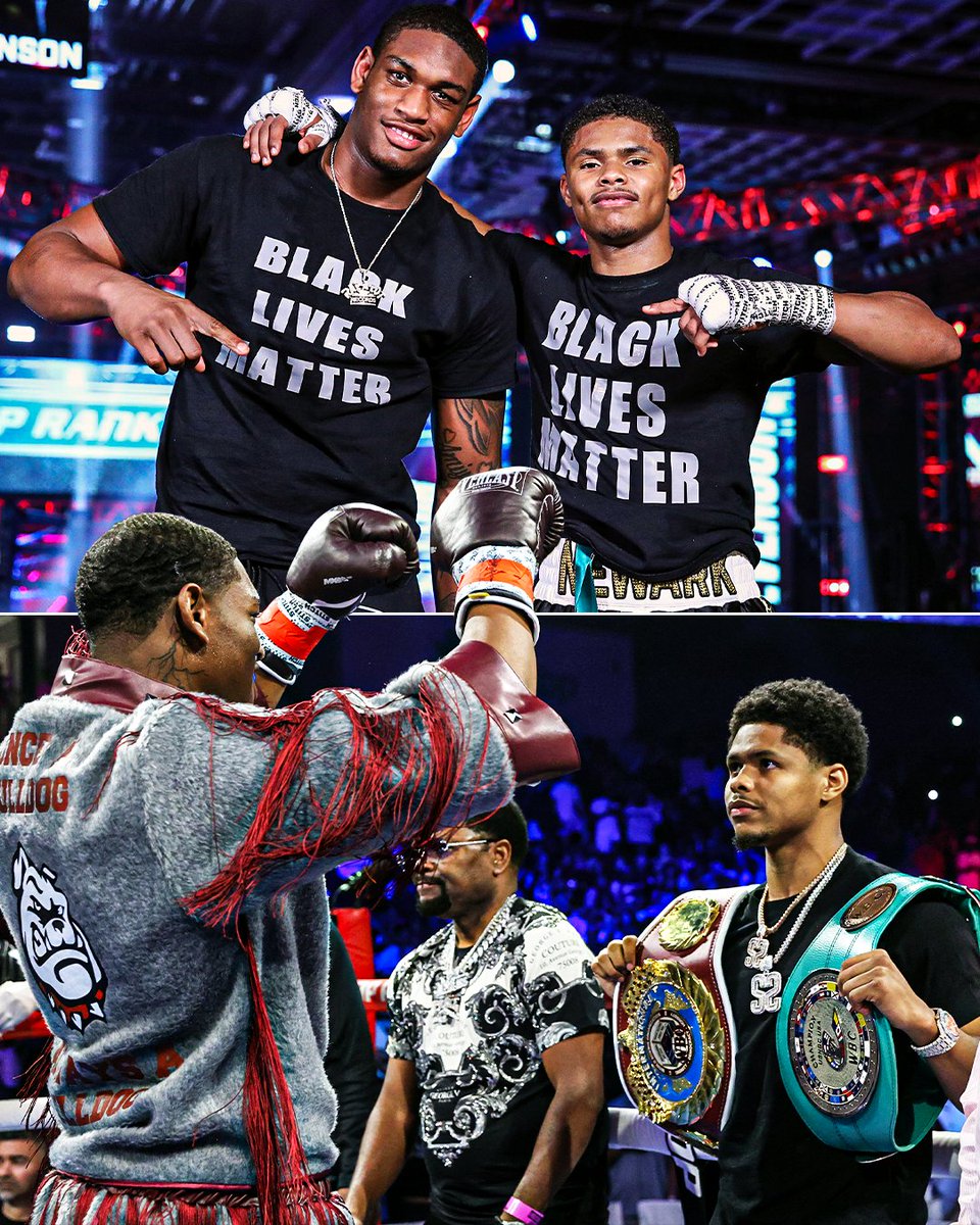 Shakur Stevenson and Jared Anderson always have each others back 🤝 #AndersonMartin