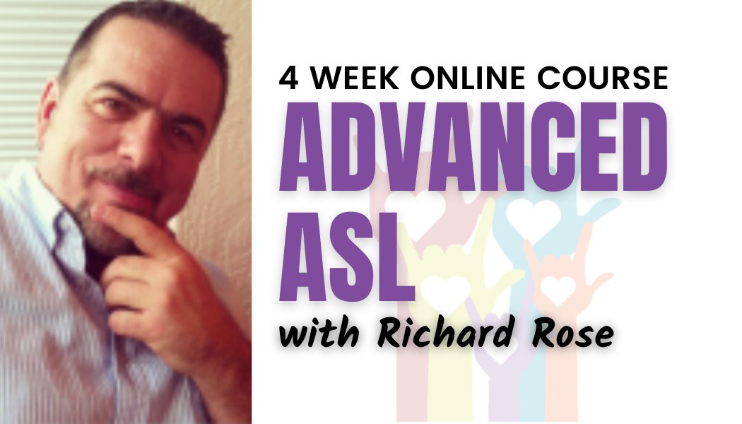 This course is perfect for those who know ASL well and are ready to move on to challenge themselves. ASDC’s ASL instructor Richard Rose will teach this 4-week course.

No interpreter will be provided. 

https://t.co/4T6vm6w0SQ https://t.co/RIc6aEPavS