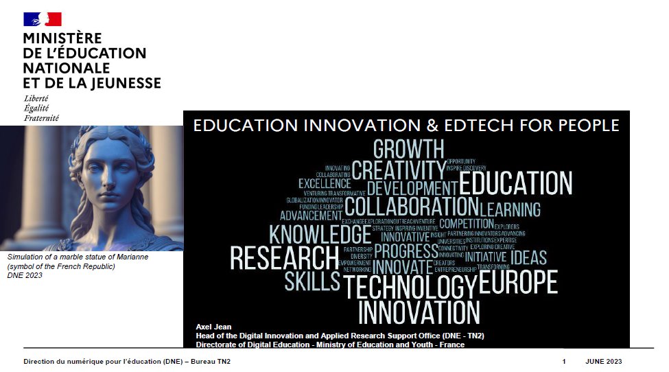 AxelJean77's tweet photo. 29 juin 2023
Honneur d'avoir exposé la stratégie numérique pour l'#Education et des éléments d'#innovations et d'actions @Edu_Num aux partenaires européens #DELTAgroup @EU_Commission @DigitalSkillsEU 
#EduUp #P2IA et projets avec #EdTech
@eu2023es @audranlebaron @G_P_Dimitrov https://t.co/6NqqZKvNO8
