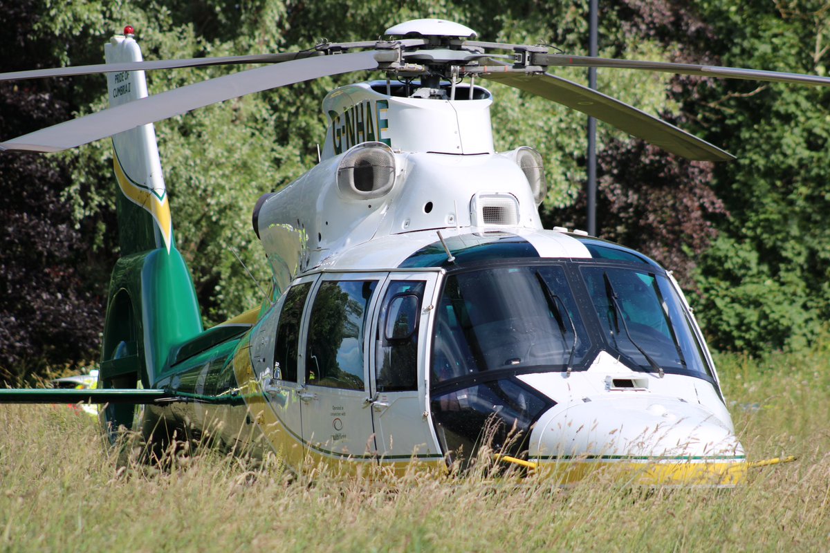 Some photos of @GNairambulance Helimed 63 (GNHAE) in attendance of a serious accident in #killingworth this afternoon.