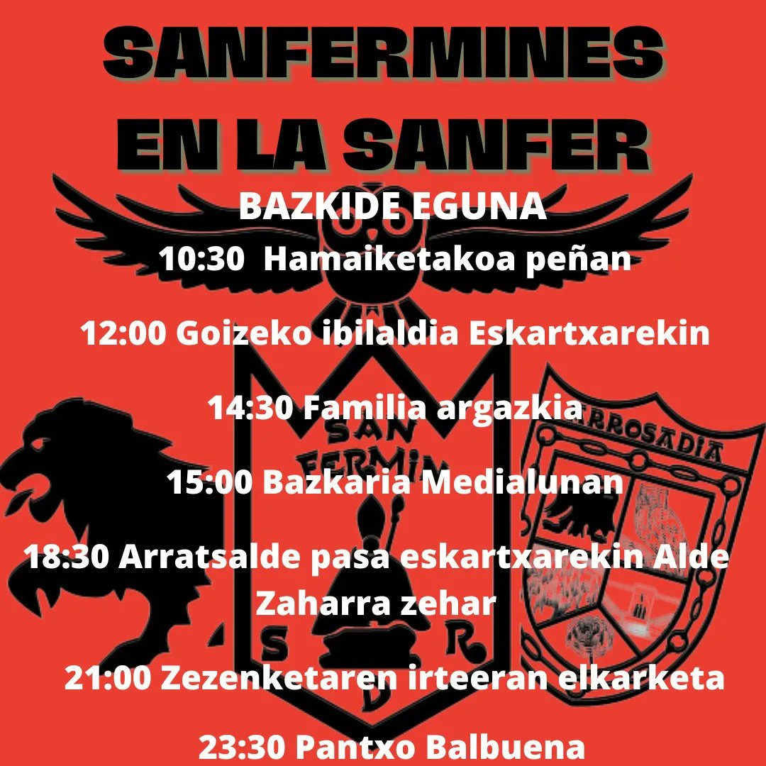 10 de julio DIA DEL SOCIO/BAZKIDE EGUNA