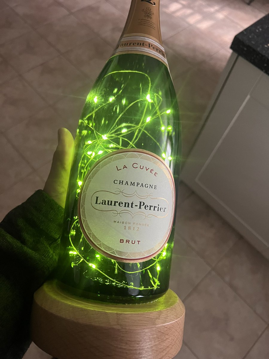 My boss had the champagne bottle we won at the Purdey Awards converted for me, lovely to remember the evening in the long room 😊