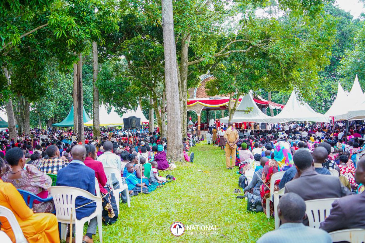 HEBobiwine's tweet photo. Today, I joined thousands of believers to participate in the annual pilgrimage at Birinzi in Masaka District. This is the birthplace of St Charles Lwanga, one of Uganda's most prominent Martyrs. https://t.co/i6Dq2sjrGo