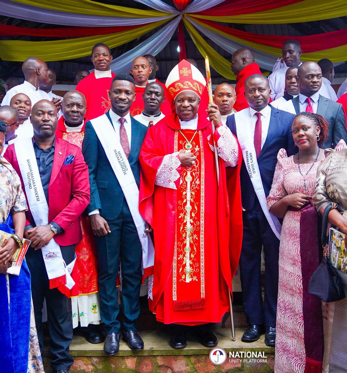 HEBobiwine's tweet photo. Today, I joined thousands of believers to participate in the annual pilgrimage at Birinzi in Masaka District. This is the birthplace of St Charles Lwanga, one of Uganda's most prominent Martyrs. https://t.co/i6Dq2sjrGo