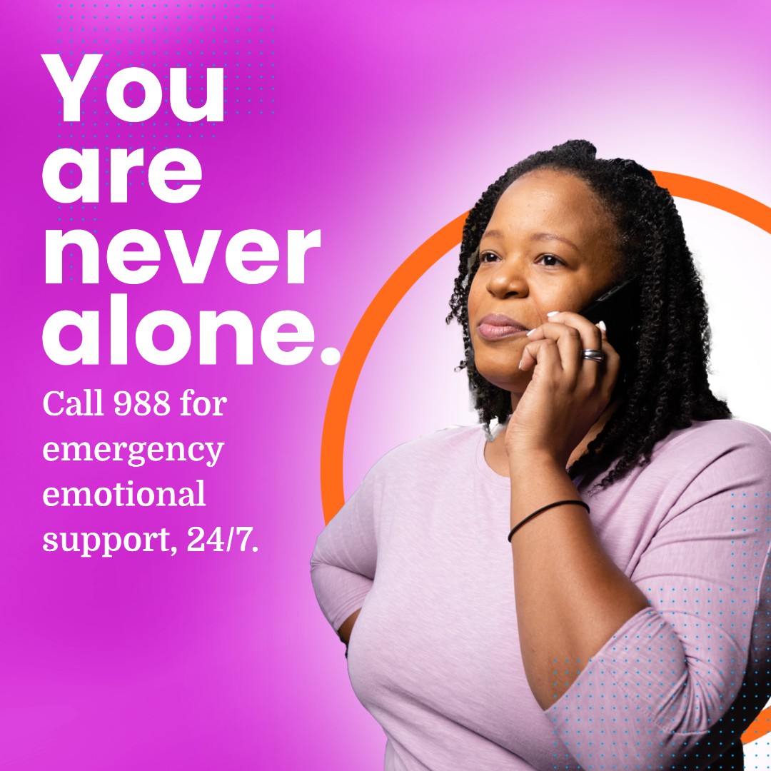 BHSBaltimore's tweet photo. Today is a tough day for all of us in Baltimore. 

If you need support or just someone to talk to, you can call or text 988. Counselors at the CALL 988 helpline are available 24/7. https://t.co/7ZygDUJXRo