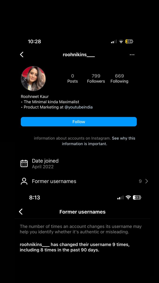 roohnikins's tweet photo. @instagram please help take down this fake account that’s pretending to be me. I’ve reported it multiple times but no action

Here is the fake account - 
https://t.co/uD2WnT41zc https://t.co/OZUiOPglwz
