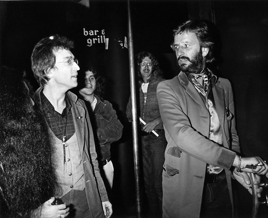 John Lennon &amp; Ringo Starr, 1976. Photo by Brad Elterman