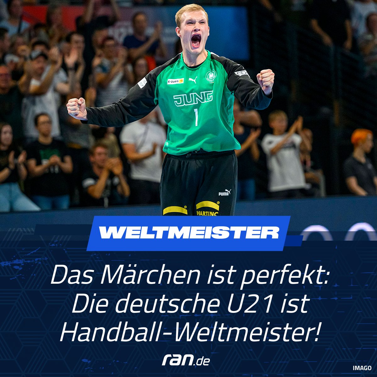 WAHNSINN! Die DHB-Youngster zerlegen Ungarn in Berlin mit 30:23! 🤩🏆🤾
HERZLICHEN GLÜCKWUNSCH, JUNGS! 🎉🎉🎉

#handball #DHBtalents #DHB <a href="/DHB_Teams/">DHB_Nationalteams</a> #GERHUN #Weltmeister #aufgehtsDHB