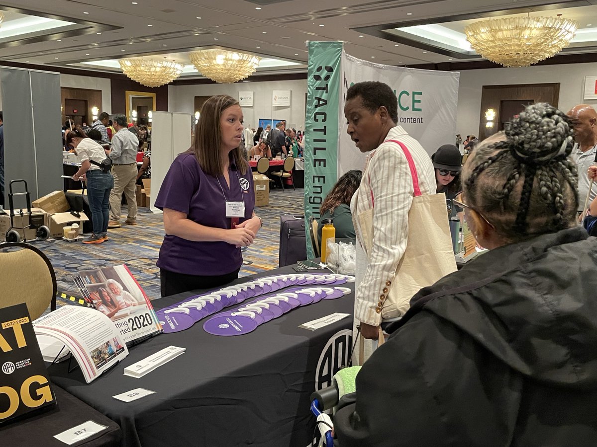 We had a busy day showing off Polly, the Monarch, and more at our @NFB_voice convention booth yesterday! Our booth will be open until 5 pm CT, so be sure to stop by! #NFB23