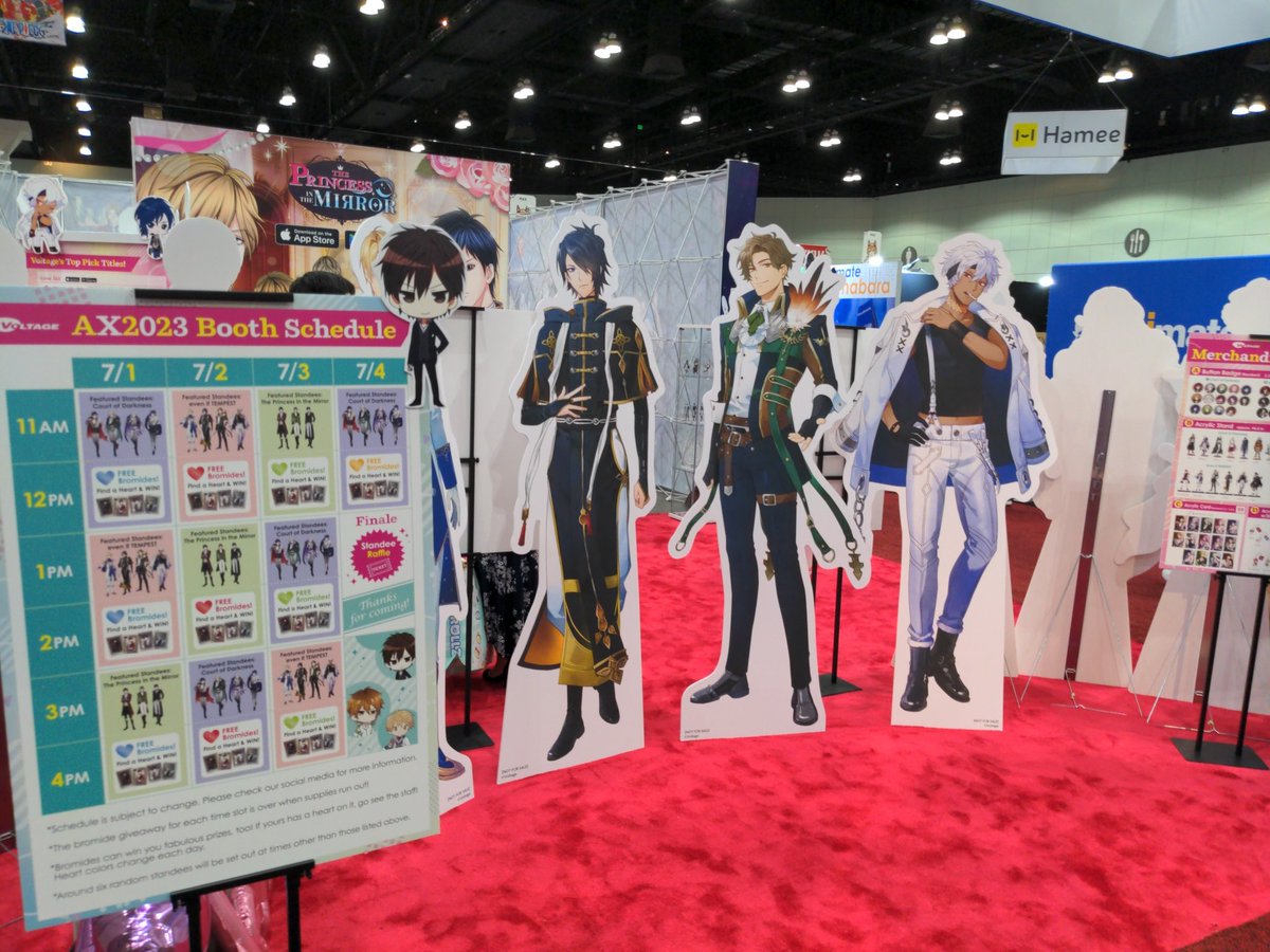 Voltage_Love365's tweet image. ✨Day 2 of #AnimeExpo2023 ✨ 
The free goodies are still flowing!
Plus, find a ❤ on your free bromide &amp;amp; win bonus prizes!

Don&apos;t forget the special AX deals &amp;amp; promos going on in our games, too!

#Tadaima #ただいま #AX2023VOLTAGE