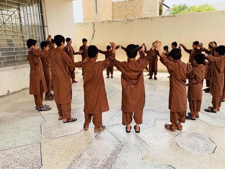 hrfcares's tweet photo. #EidMubarak from the children at Sana Orphanage in Kandahar, #Afghanistan ! @hrfcares was pleased to extend financial support to the orphanage. A portion of the funds went towards the purchase of new clothes &amp; shoes for the 60 students. https://t.co/JuEMVoky3z
