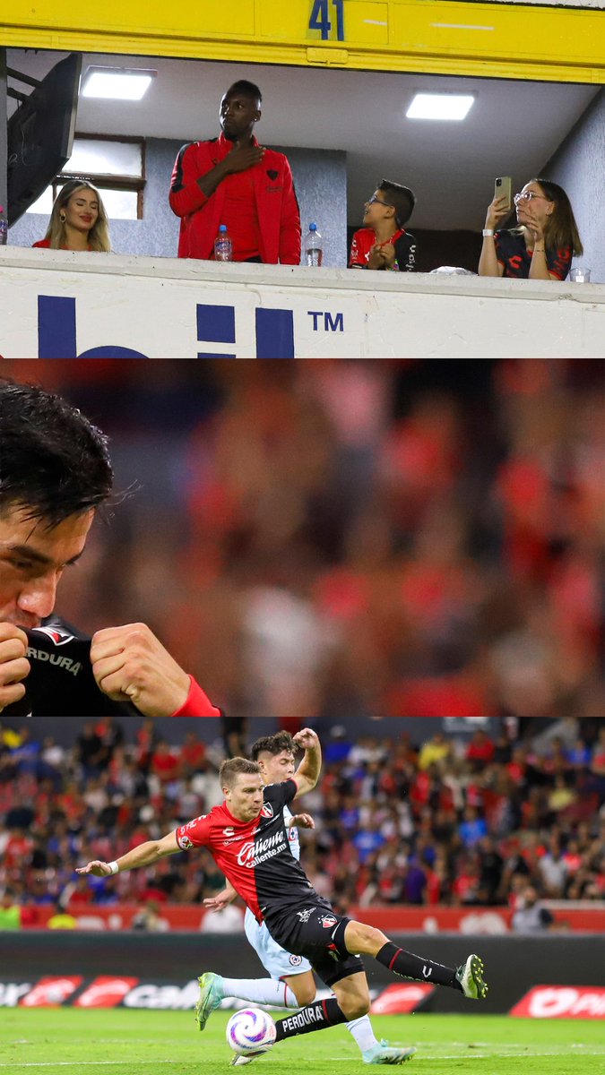 SportivoAgencia's tweet photo. Triunfal debut de @AtlasFC en el Apertura 2023. En una emotiva despedida a Julián Quiñones, los Rojinegros se impusieron 2-0 con goles de Eduardo Aguirre y Aldo Rocha a su similar de @CruzAzul https://t.co/oui1t67yfi