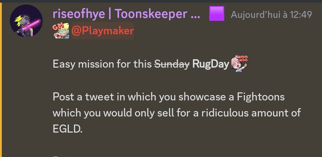 DinOuBzh's tweet photo. Our cm @riseofhye has lost his mind π€―
Today, he proposed as an activity for #RugDay to showcase our @FightoonsStudio that we would agree to let you have for a ridiculously low price https://t.co/HxPhCmfmpl