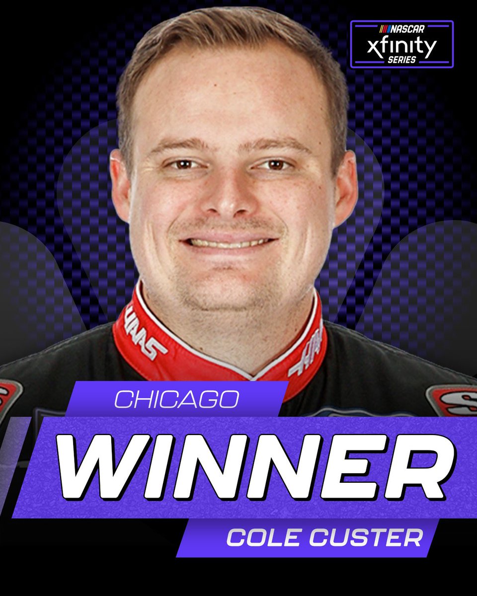 ‘@ColeCuster wins the @NASCARChicago @NASCAR_Xfinity race, which has been declared official after 25 laps.