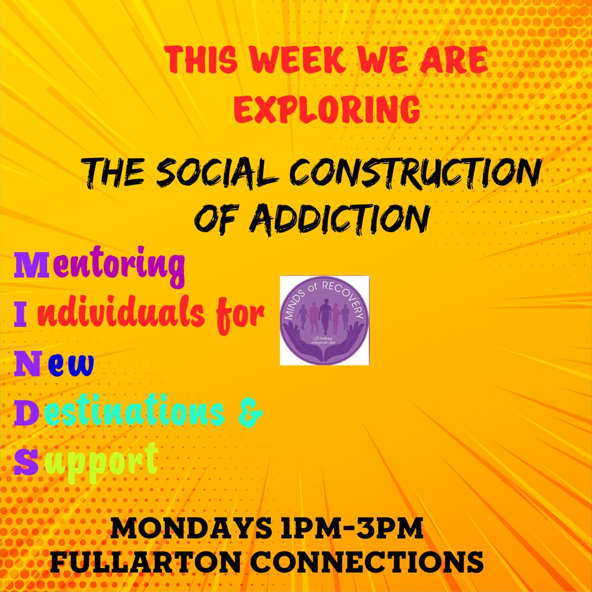 MINDS conversation cafe focus tomorrow is exploring how addiction is socially constructed , and what influences it? #changethenarrative