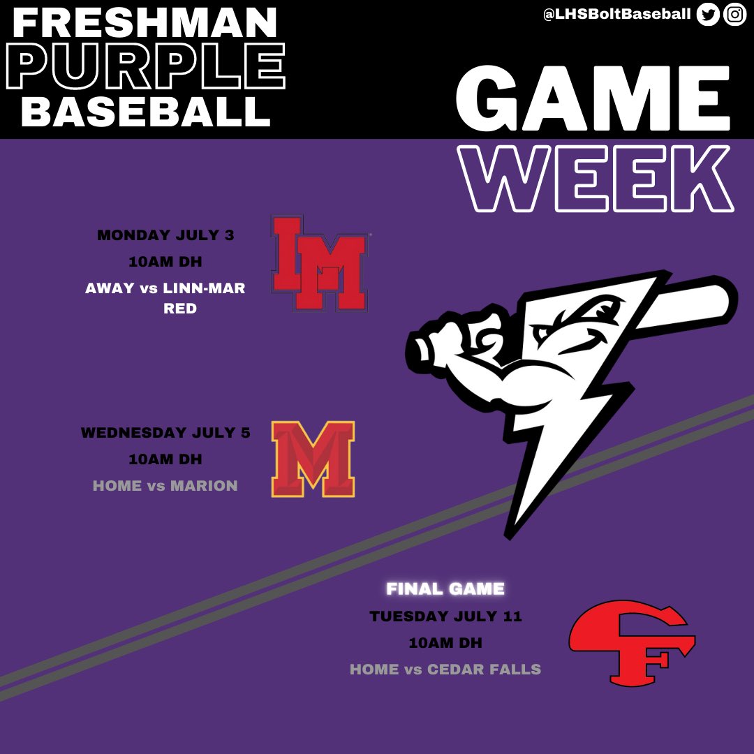LHSBoltBaseball's tweet photo. We’re wrapping up the regular season…Sophs are the 1 seed in the CRANDIC..let’s have ourselves a week! https://t.co/RqC9kgAvG7