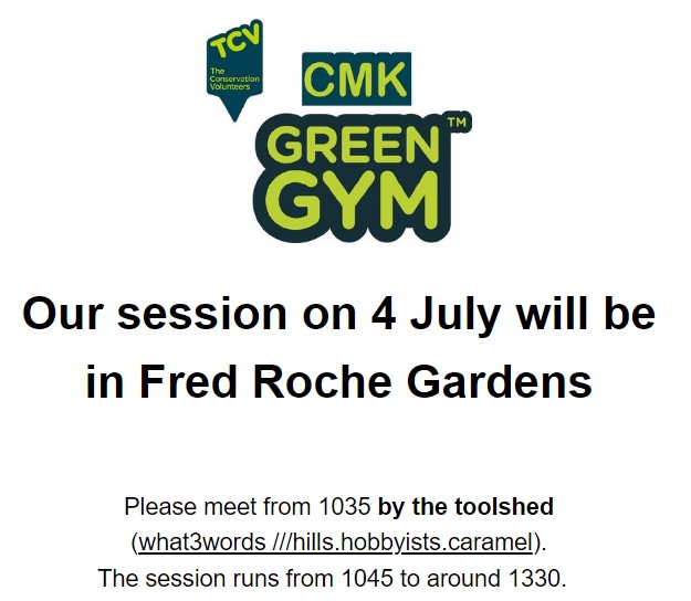 The session on Tuesday 4 July is in Fred Roche Gardens - mailchi.mp/ec2063bc7d10/c…