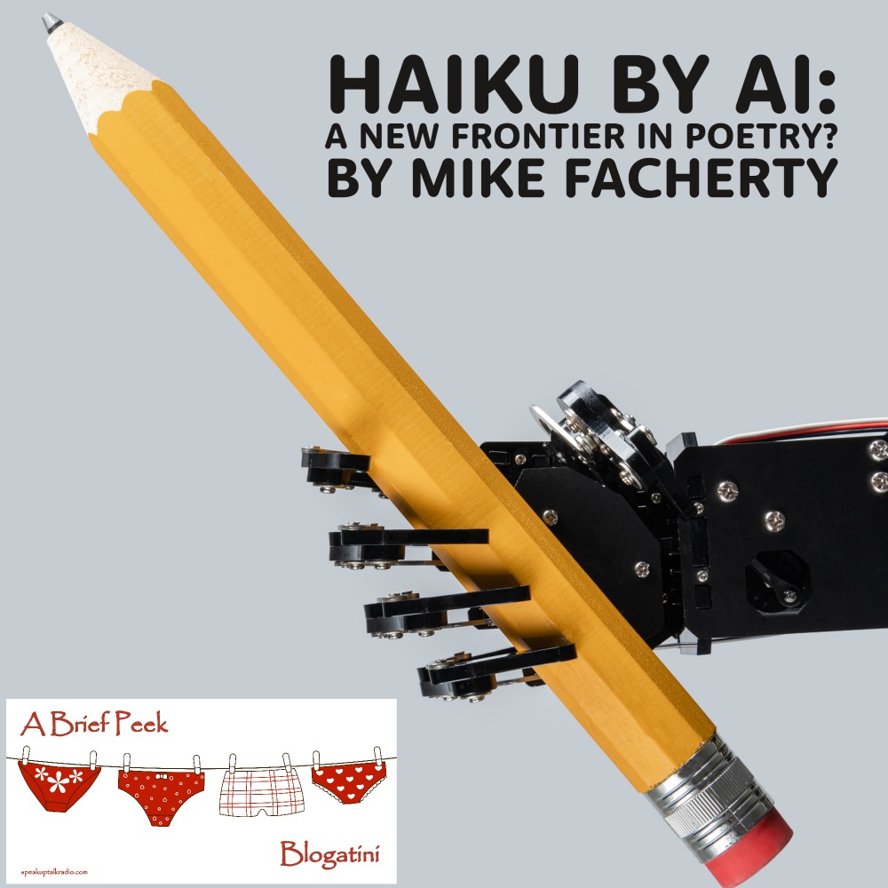 speakupradioh's tweet photo. Today's Blogatini shares Mike Facherty, who interacts with AI, and concludes: ChatGPT considers that its own #haiku are jolly good! 
What do you think? hAIku anyone?

🤔https://t.co/kTShNUJAex🤔

#AIhaiku  #humanpoetry #poetrycommunity #blogatini https://t.co/VRRyYGFnZg