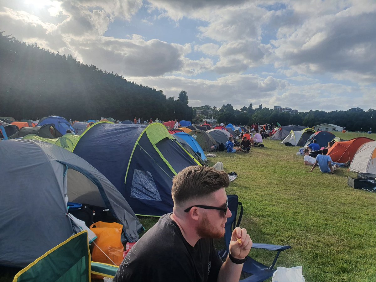 #thequeue ticket in the 750s..what do you think are the chances for seeing  <a href="/NickKyrgios/">Nicholas Kyrgios</a> on Court 1? #wimbledon2023 @dotunadebayo <a href="/bbc5live/">BBC Radio 5 Live</a>