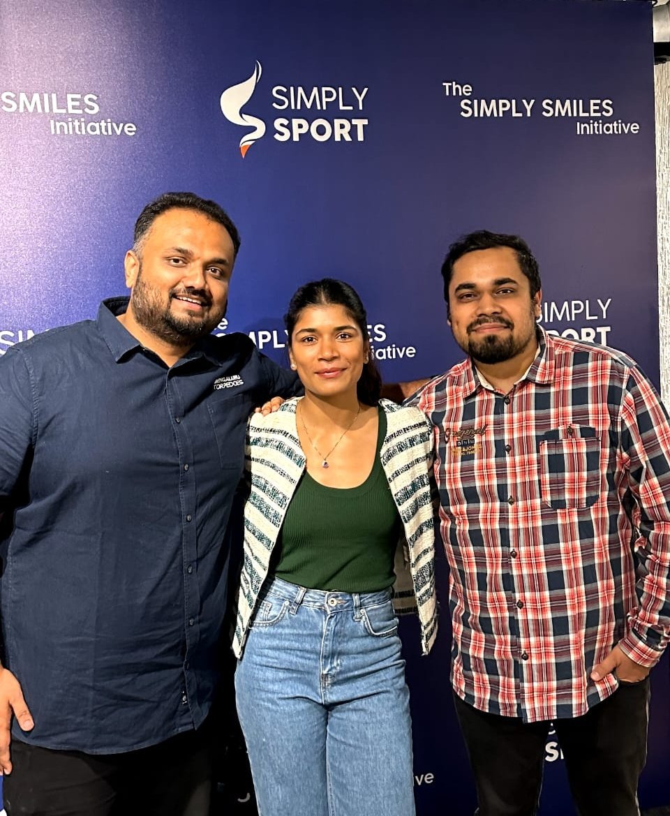 A day with the crown jewel, @nikhat_zareen and the brotherman @arjun_lamba ❤️ 

Great work by @_SimplySport on the launch of the Simply Smiles initiative. Kudos @ankitnagori27 @Daaarshan 🙏

@baselineventure