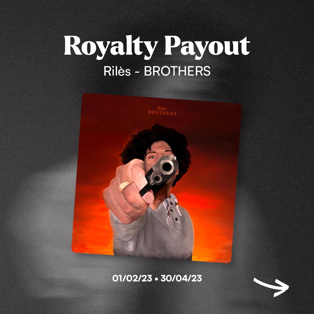 boleromusic_'s tweet photo. Royalty Payout Summary | Brothers - @0Riles 💸🎶
93 song shares holders have received a royalty payout from the song’s proceed, generated between February 1rst and April 30th
Current Est. APY: 7.88% 💥
#riles #songshares #musicroyalties https://t.co/SC1XOtBpLE