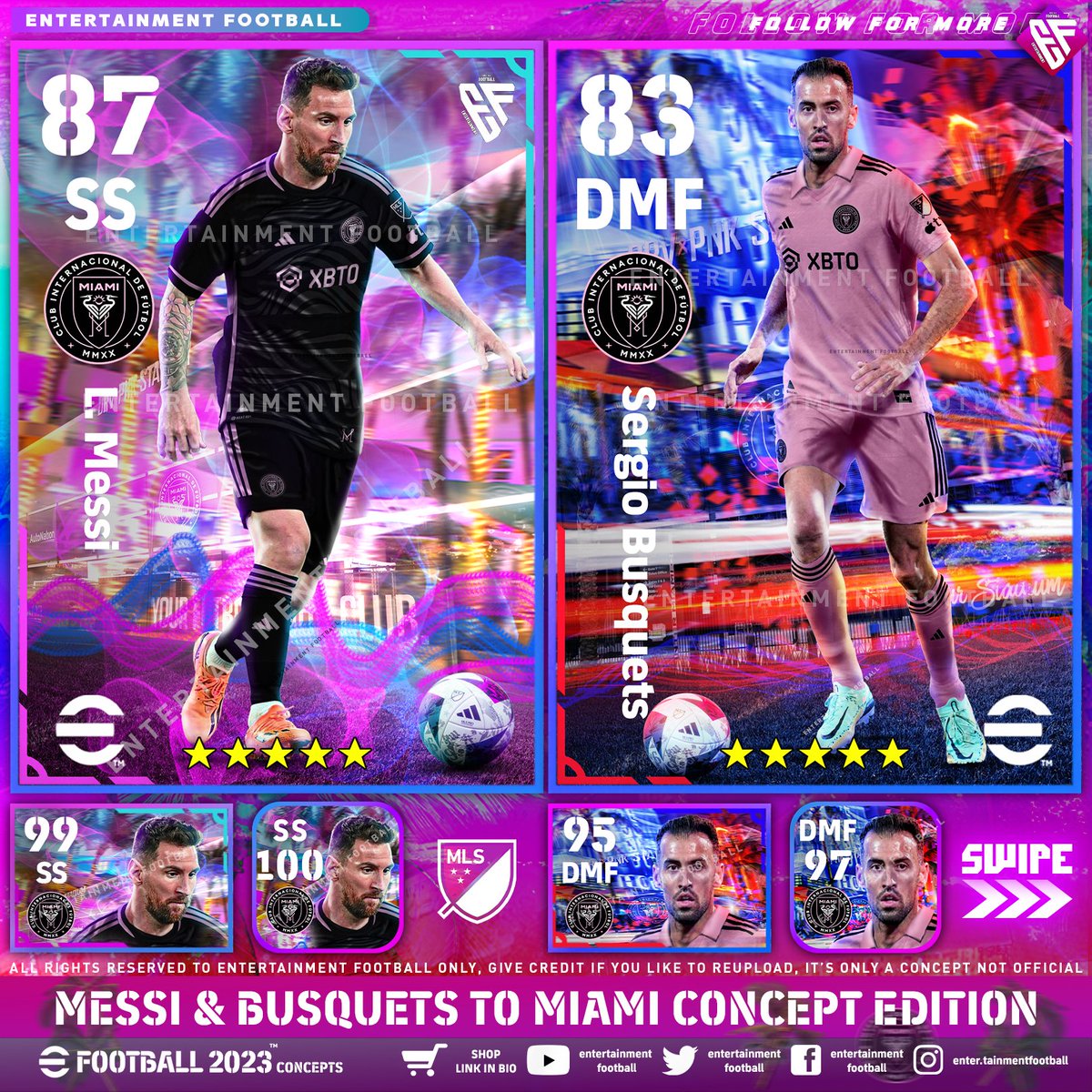 ENTERMTFB's tweet photo. 🙌 Messi and Busquets once again reunite 👏👏
🔰Inter Miami Concept Card
🔰Messi and busquets In MLS
And check @ENTERMTFB for more contents.
Don't forget to 👉❤️ 🔄
⚠️⚠️⚠️Don't repost without permission
#eFootball #soccer #intermiami #sergiobusquets #carddesigns #Messi https://t.co/vnNjIs0IF3
