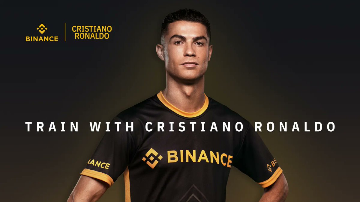 binance's tweet photo. A training session with @Cristiano, made possible by the ForeverCR7: The GOAT NFT collection.

Even better - #Binance will cover all travel and accommodation 🤝

Hold an SSR NFT to qualify. https://t.co/eeatZl8tb3