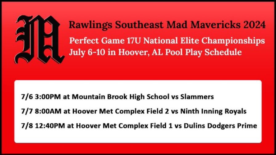 Pool Play for Hoover Tournament this Weekend <a href="/MAV2024_KY/">Rawlings Southeast Mavericks-Ky 2025</a>