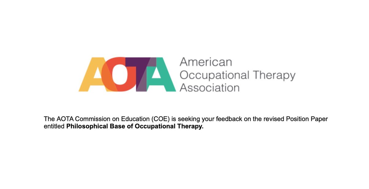 HolisticOT's tweet photo. On this long holiday weekend for most of us in the U.S… 🇺🇸

Give Feedback for #IntegrativeHealth to The @AOTAinc Commission on #Education to be taught in all #occupationaltherapy programs in the U.S. by July 18, 2023.

https://t.co/0vTQ1zdjO3 https://t.co/chm8bCNBdU