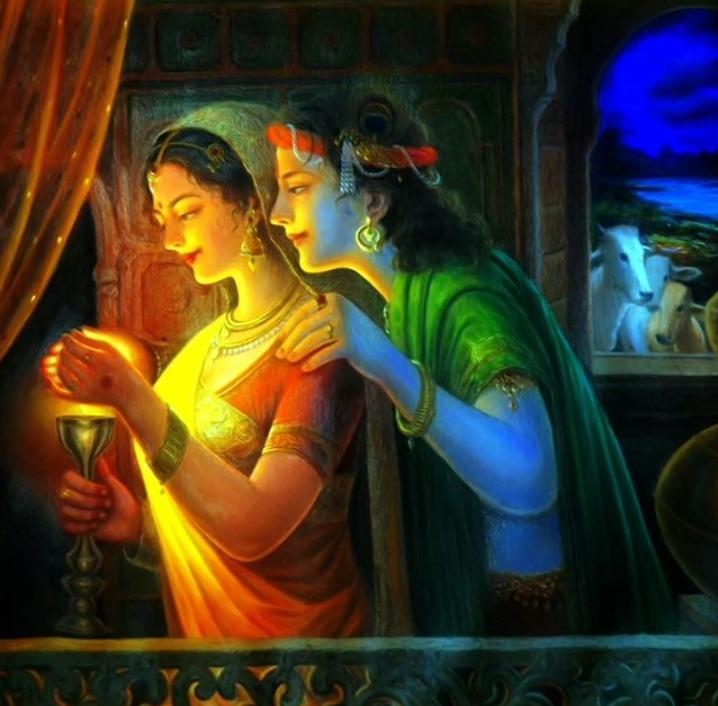 KrishnaGlory's tweet photo. Radha Krishna's devotion enlightens our soul &amp; removes all darkness from heart. 🪔💖 https://t.co/7EfA0t8iZ5