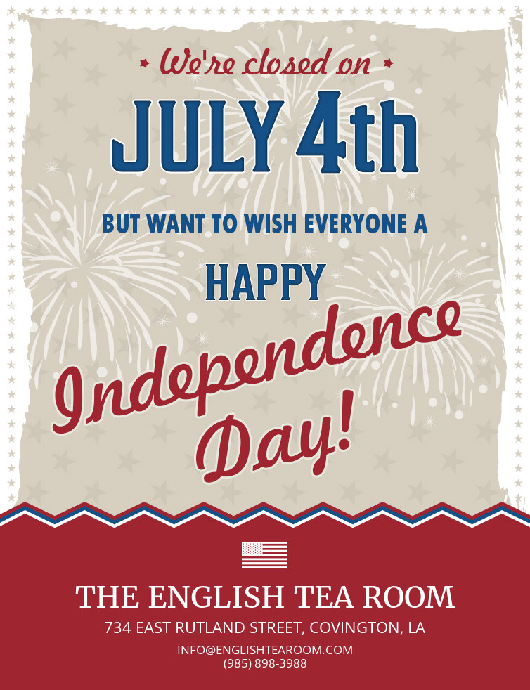 We're closed on the 4th of July, but want to wish everyone a Happy Independence Day! spt.to/GDAQVQ
