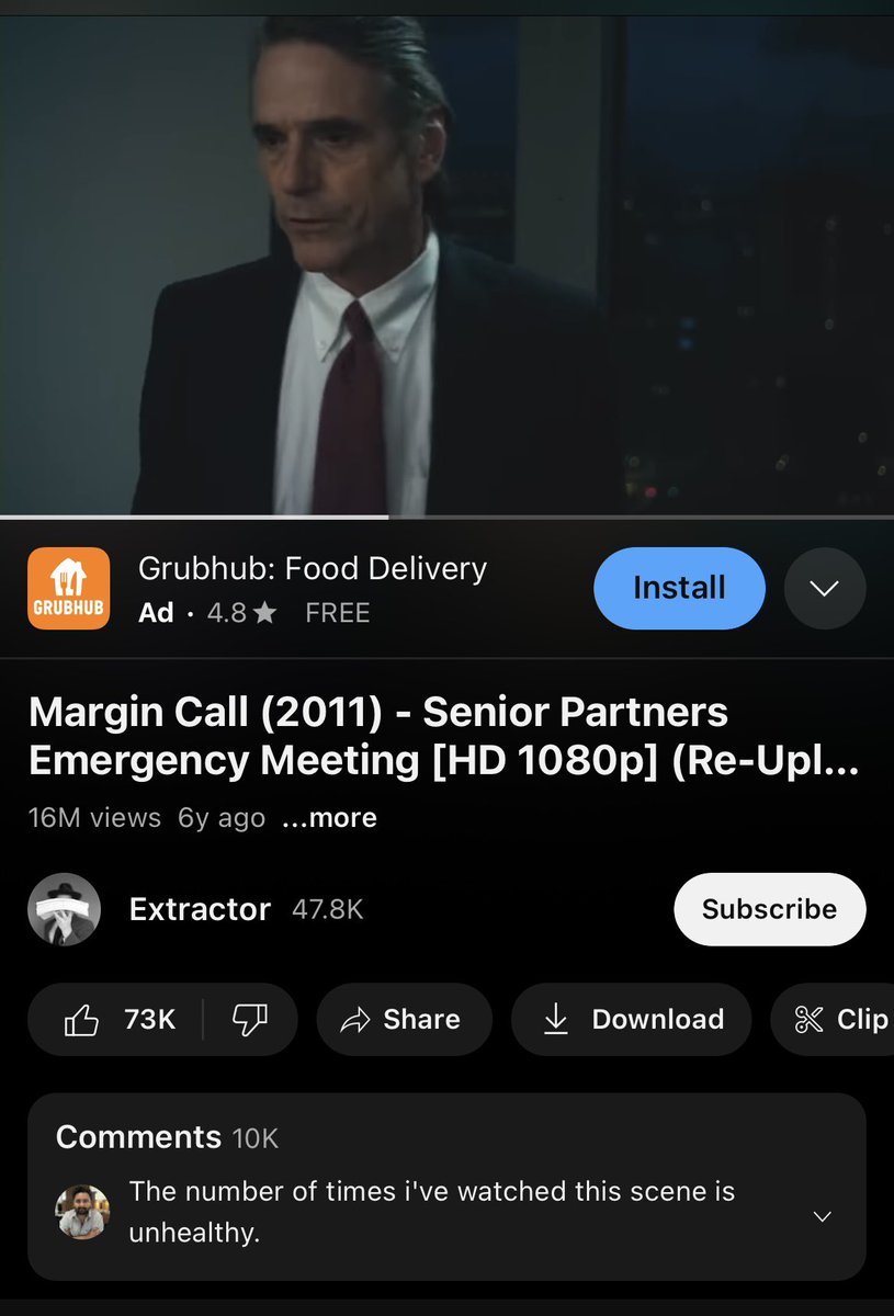 If Twitter ends, then I’ll meet you guys in the YouTube comment section of the Margin Call boardroom scene.