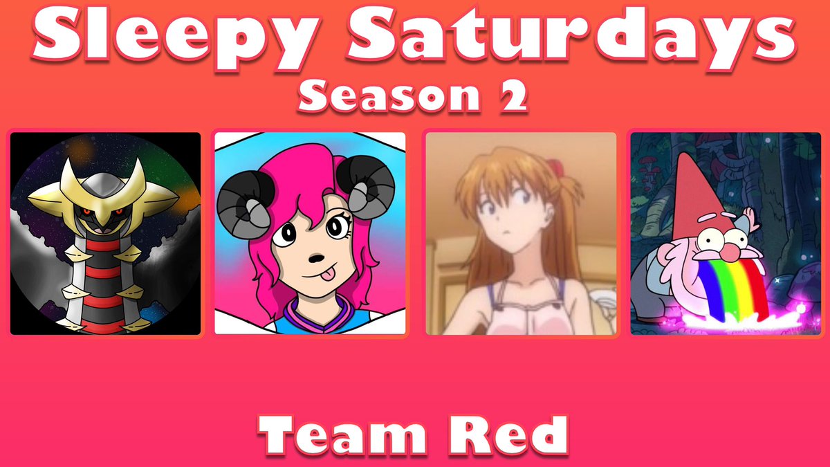 SleepySatMC's tweet photo. Welcome Team RED to Sleepy Saturdays Season 2! https://t.co/NgM7rYvwlo