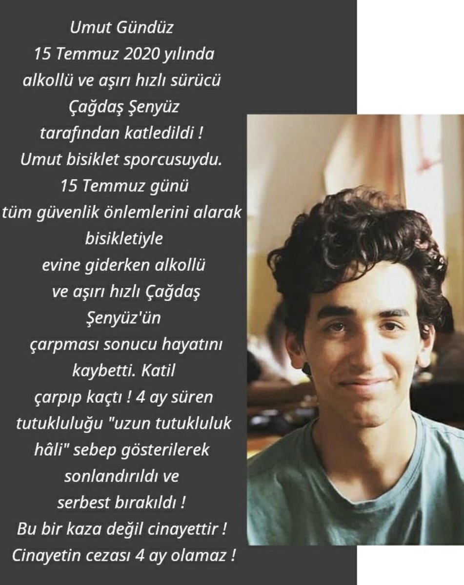 EMRE_8_8's tweet photo. Cinayetin adı Kaza olamaz!
Cinayetin bedeli 4 Ay olamaz!

#umutasesol https://t.co/5YnGjeYvlw