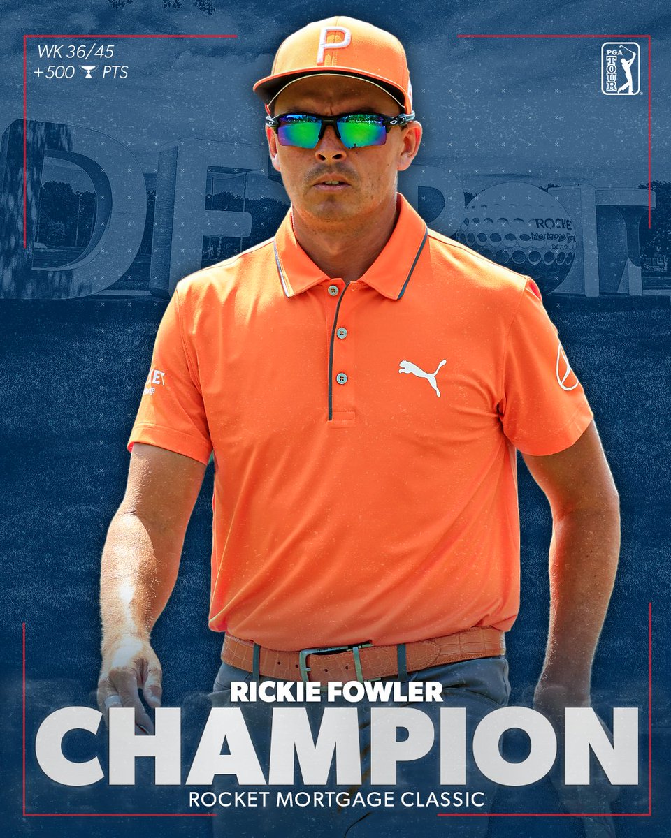 1,610 days since his last victory on TOUR.

@RickieFowler is back in the winner’s circle @RocketClassic! 🏆