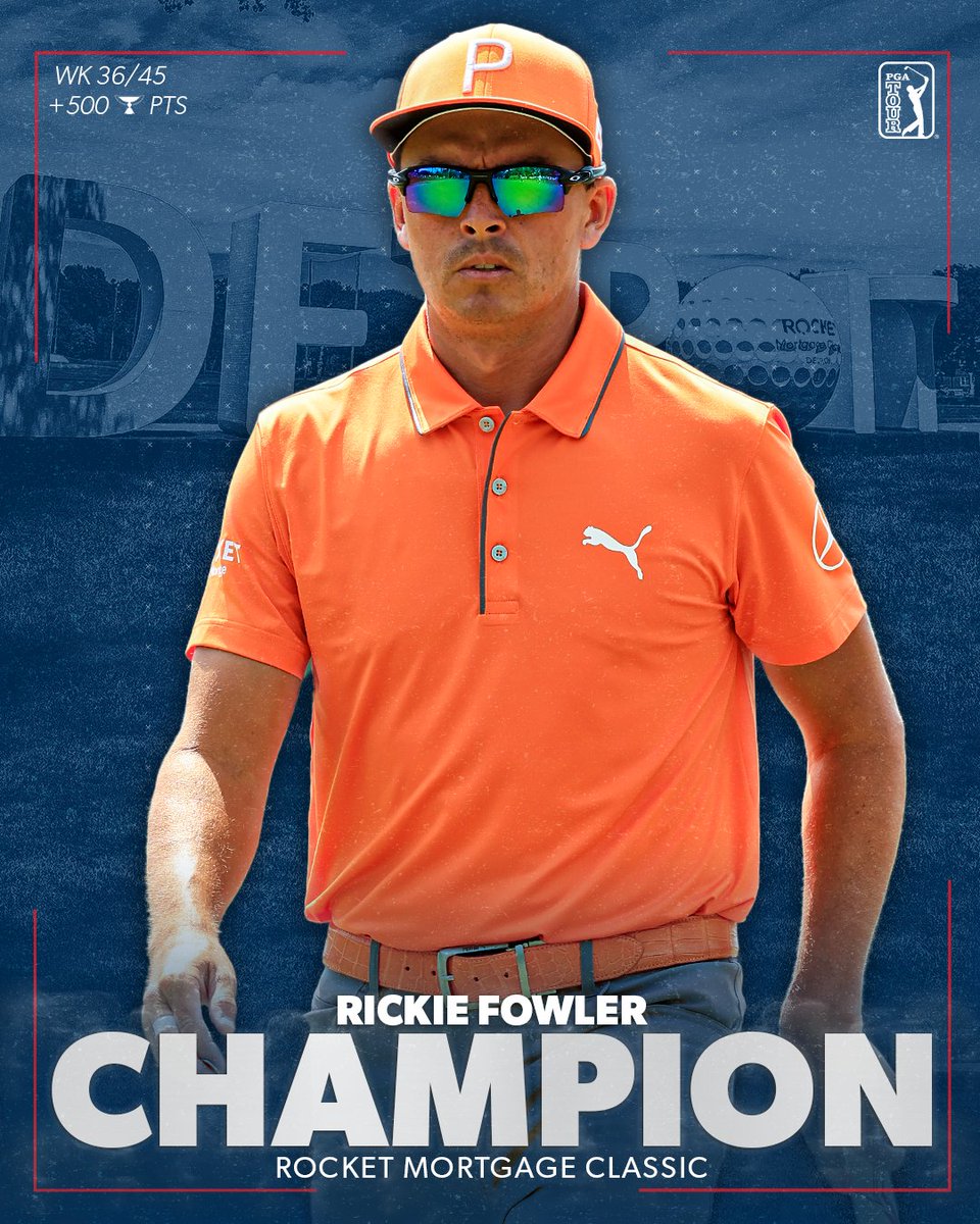 PGA TOUR (@pgatour) on Twitter photo 1,610 days since his last victory on TOUR.
<a href="/RickieFowler/">Rickie Fowler</a> is back in the winner’s circle <a href="/RocketClassic/">Rocket Classic</a>! 🏆 1,610 days since his last victory on TOUR.
<a href="/RickieFowler/">Rickie Fowler</a> is back in the winner’s circle <a href="/RocketClassic/">Rocket Classic</a>! 🏆