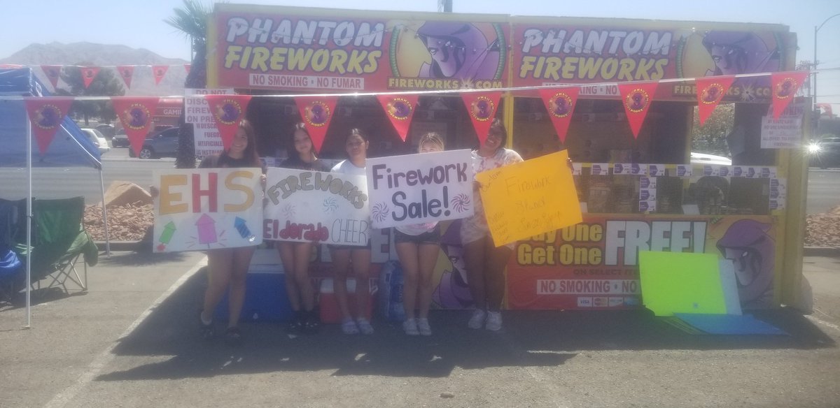 Let Eldorado Cheer Supply your 4th Of July Holiday and send us to Nationals at the same time. 

We are located at the #Terribles on the corner of Nellis and Charleston. #4thofjuly2023 #phantomfireworks
#cheernationals

Open Everyday - 8am to 10pm
July 4th - until we sell out!