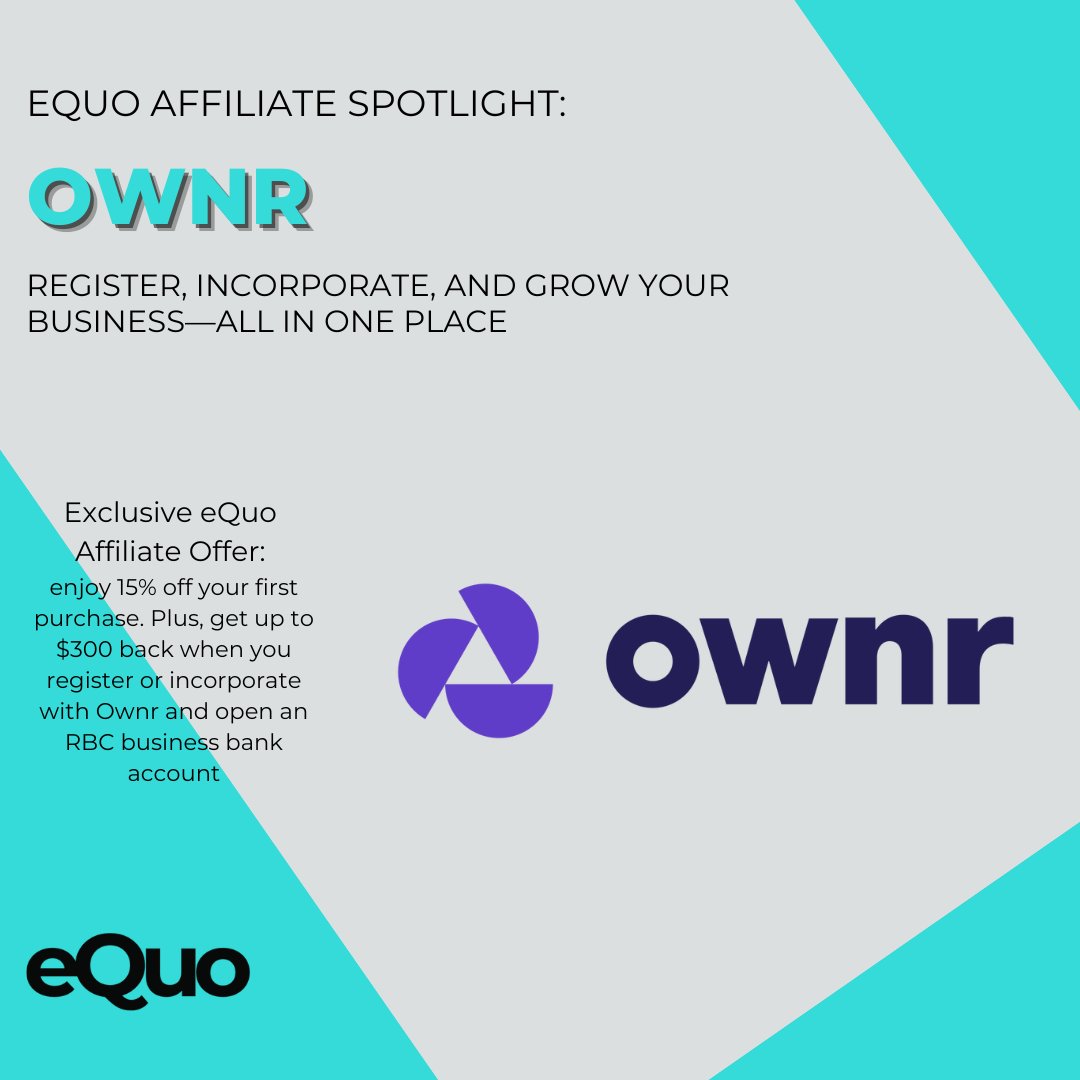 eQuoShift's tweet photo. Unlock your business's potential with eQuo! Join for exclusive discounts and quality offerings. Introducing eQuo Affiliate- Ownr, trusted by 85,000 businesses. Learn more about the Affiliate program and what Ownr has to offer at https://t.co/0XxZDb0S6G*Terms apply. https://t.co/Clis2ST5sW