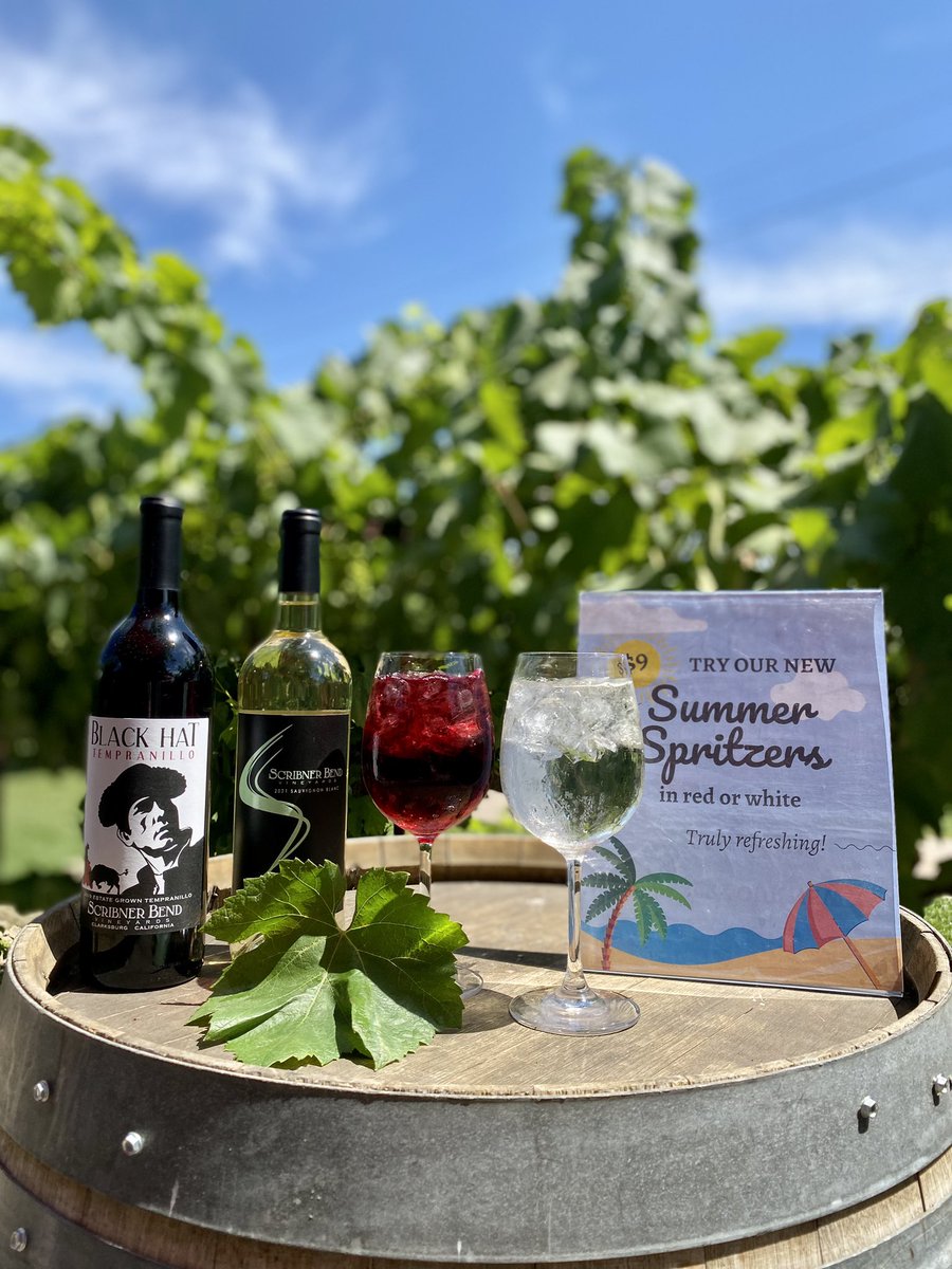 We are open all day today and would love to see you.

Come enjoy our summer quenchers, White Wine &amp; Red Wine Spritzers.

#thingstodoinsacramento #whitewinespritzer #RedWineSpritzer