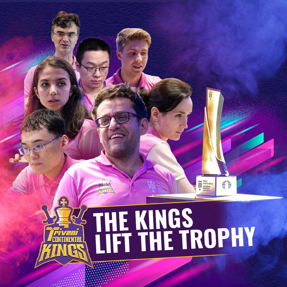 sandeepkishore_'s tweet photo. I'm still in awe of the Triveni Continental Kings' incredible journey in Season 1 of the Tech Mahindra Global Chess League. They faced tough opponents, but their determination and unwavering focus paid off big time. Such an inspiring team! #CongratulationsTCK @GCLlive https://t.co/R6pTJphiPy
