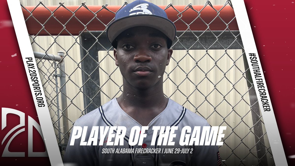 2DsportsPOG's tweet image. ⭐️ PLAYER OF THE GAME ⭐️

DJ Temple: 2-3 2SB 2R RBI BB

Summer Team: SBG Sox Legends

#SouthALFirecracker
@2DsportsAL