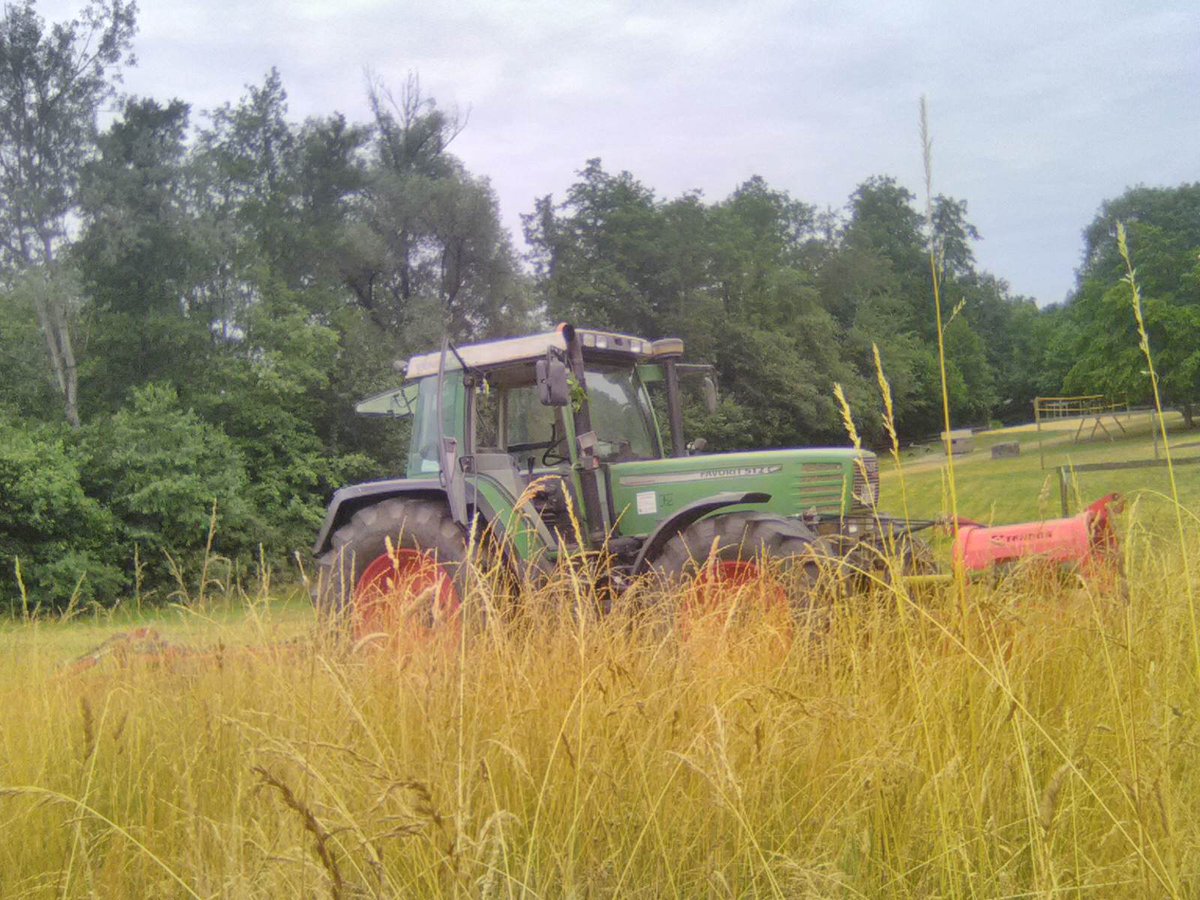 profiMagazin's tweet photo. Landschaftspflege mit einem #Fendt Favorit 512C und #Thenos Mulcherkombi vom Brennholzbetrieb Markus Vogel. https://t.co/6f008lh5p6