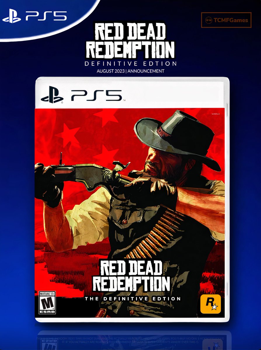 TCMF2's tweet photo. Red Dead Redemption Remastered for PS5 reveal 

Update : 

✅ Colin Moriarty of Sacred Symbols has stated that Red Dead Redemption Remastered is in the works and could be announced as soon as this August on his latest podcast ( Patreon only right now )

Previous Round up : 

✅ New Korean rating classification number on June 15 2023. Number , “CC-NV-230615-001.” 

In Korean game ratings, “NV” refers to console games.

✅ Original rumors existed last year of a Red Dead Redemption remaster and GTA 4 remaster by leaker Tez2. Leaker also stated they have been cancelled will all focus on GTA6. 

✅ This rating seems to indicate we’re not far off from something Red Dead Redemption. Could be a remaster for current generation consoles. 

- PS5Themes | PlayStation