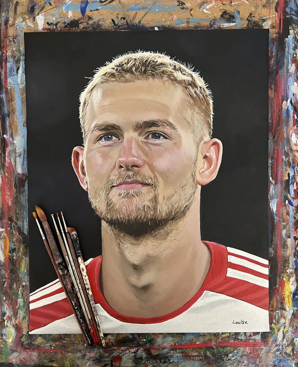 My painting of @mdeligt_04 🇳🇱 for the @Topps_UK UEFA #LivingSet 👩‍🎨 🔗 uk.topps.com/weekly-release… #fcbayern #miasanmia #thehobby