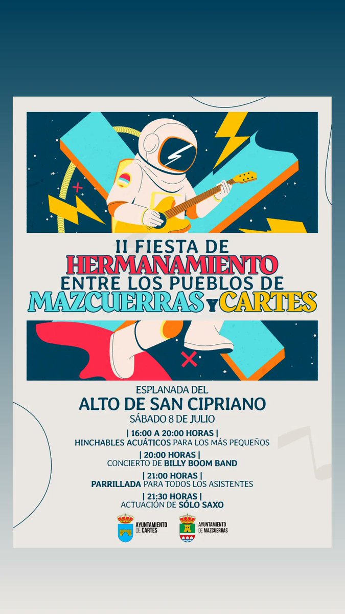 El sábado 8 de julio celebramos en el Alto de San Cipriano la II Fiesta de Hermanamiento entre los pueblos de Cartes y Mazcuerras de Cantabria . ¡Ven! #planesquemolan 🩵💚